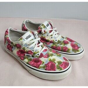 Vans Doheny Checkerboard Floral Multicolor Skate Shoes Women’s Size 7.5